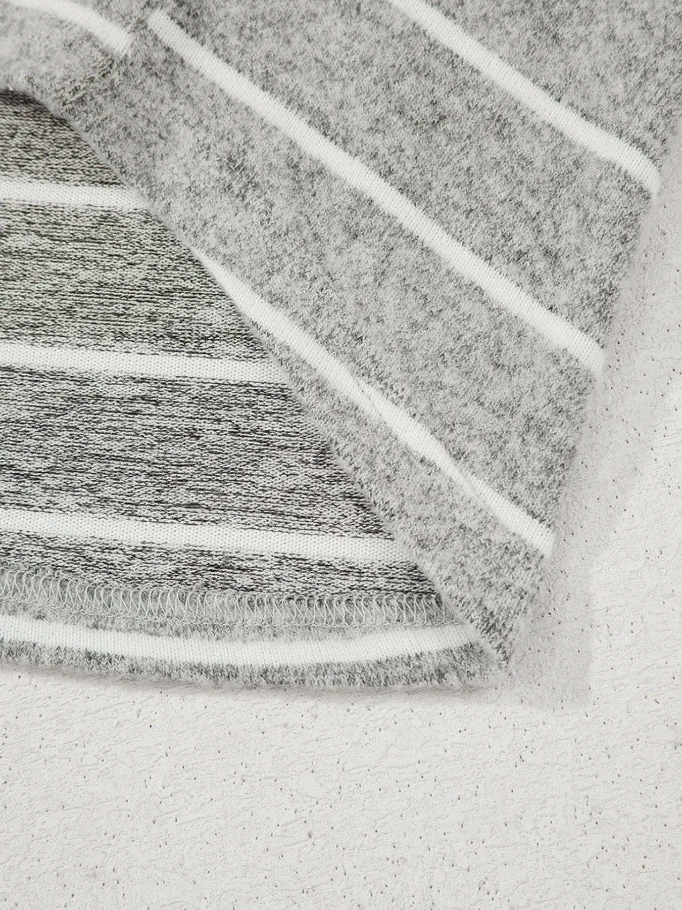 Sleek Stripe Dolman Sleeve Drop Shoulder Top - Soft Stretchy Blend, Easy Care, Imported Fashion - Store 42