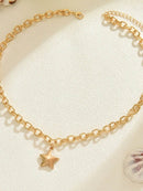 18K Gold-Plated Star Pendant Necklace with 16.5 Inch Chain - Trendy and Elegant Jewelry Accessory - Store 42
