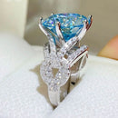 10 Carat Moissanite Ring in 925 Sterling Silver with Certificate, Includes Matching Box - Store 42