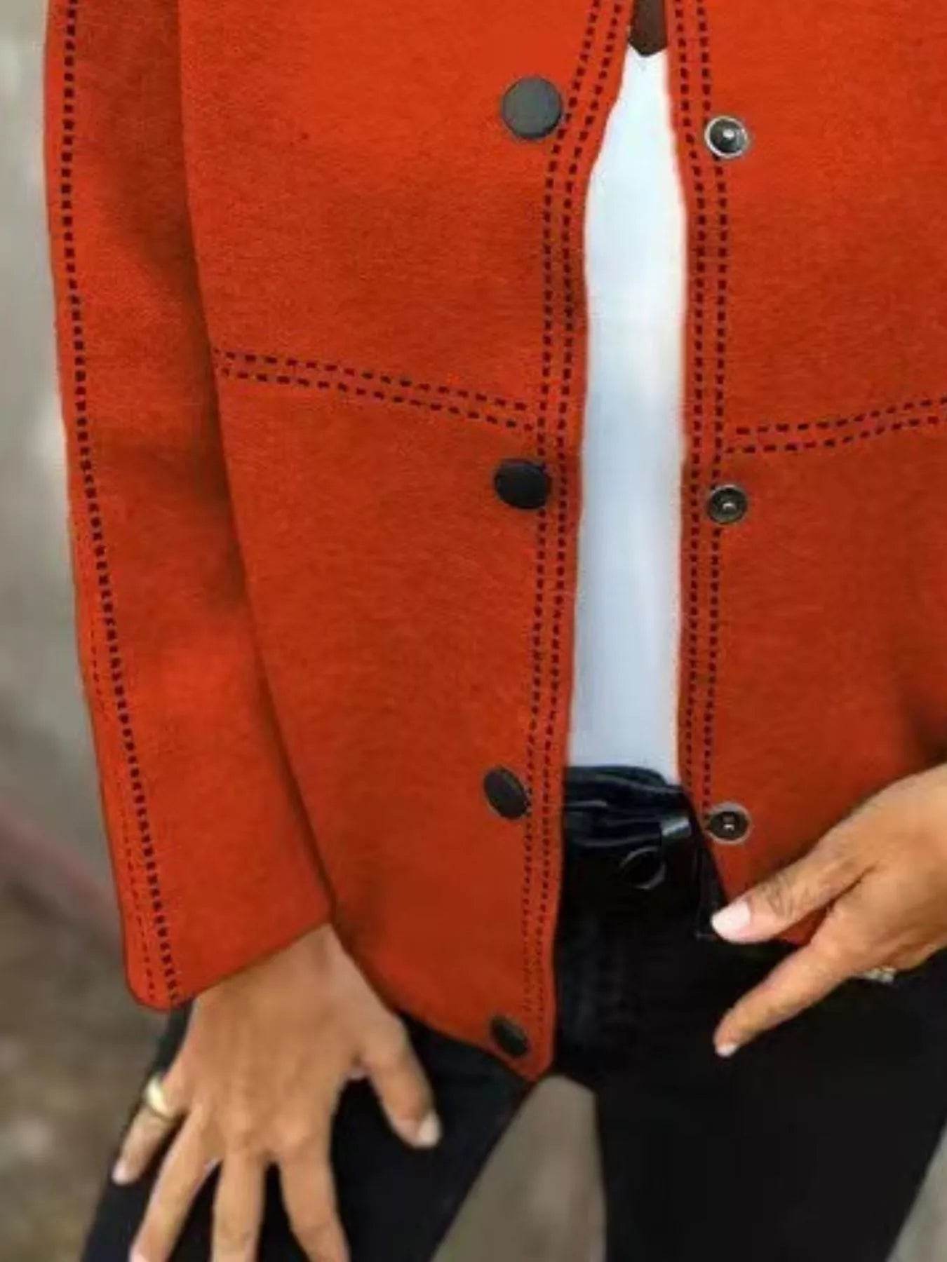 Full Size Button Up Long Sleeve Cardigan Plus Size - Store 42