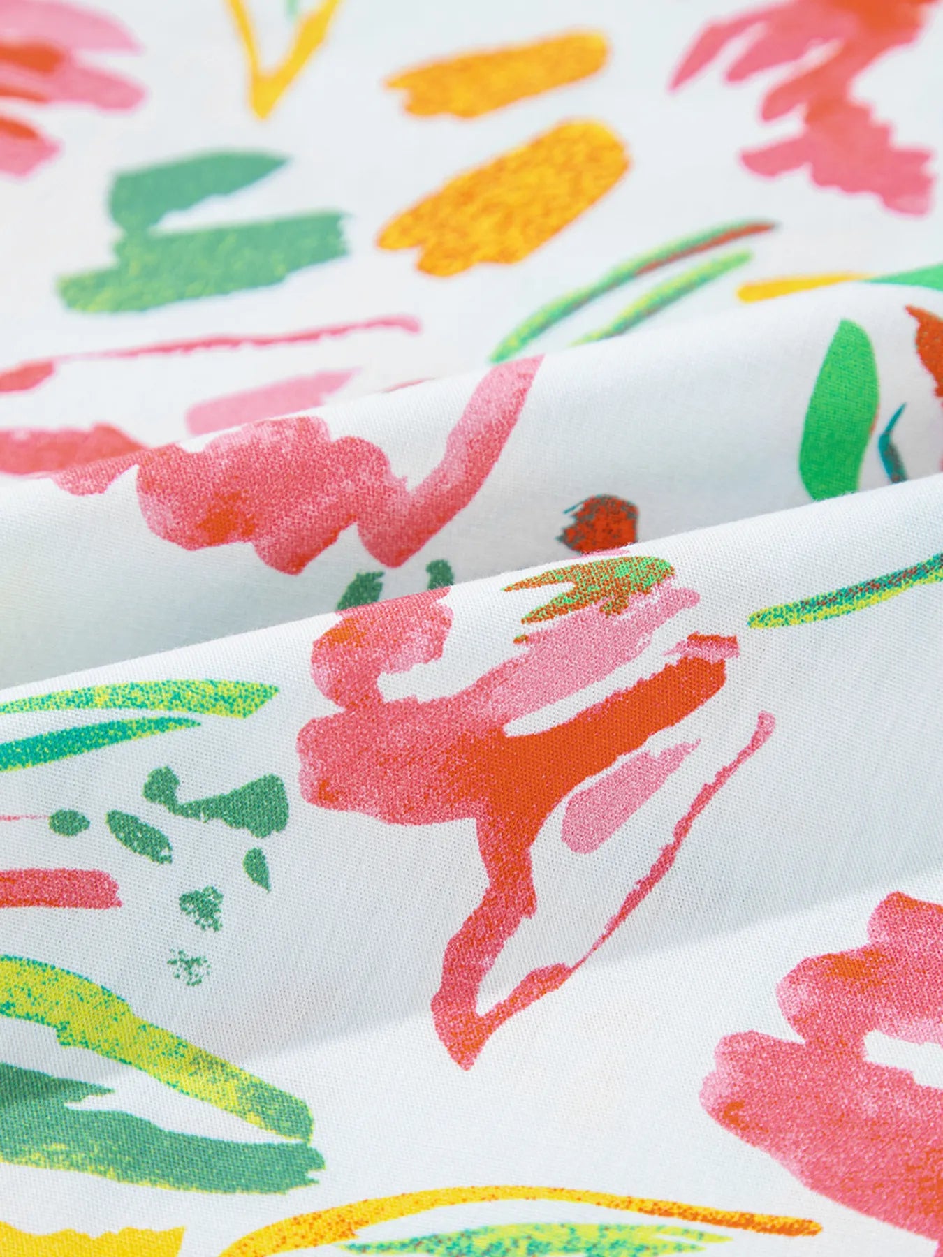 Multicolour Floral Printed Cap Sleeve Split Neck Blouse