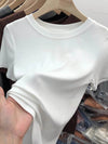 Slightly Stretchy 100% Polyester Crew Neck Short Sleeve T-Shirt for Everyday Comfort - Store 42