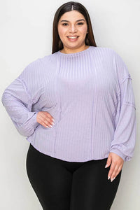 Basic Bae Full Size Ribbed Round Neck Long Sleeve T-Shirt - Store 42