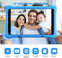 8Inch Kids Tablet Android 11 with Quad-Core 2GB RAM 32GB Storage & Eye-Protection Display