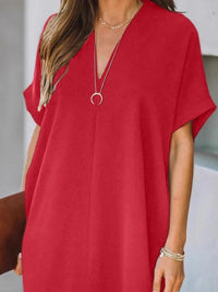 V-Neck Short Sleeves Dress