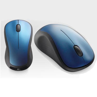 Logitech M310 Wireless Mouse - Ergonomic Full-Size Design in Peacock Blue with Nano-Receiver