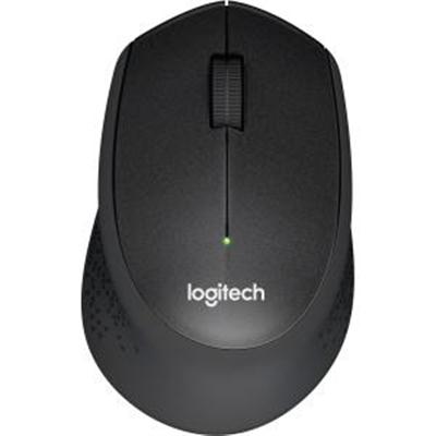 Logitech M330 Silent Plus Wireless Mouse - Ergonomic Design, Quiet Clicks, Sleek Black