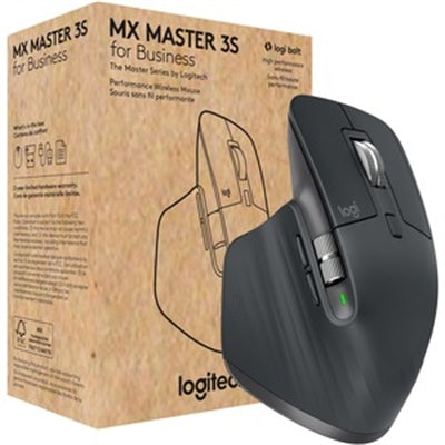 Logitech MX Master 3S for Business - Advanced Wireless Mouse with BOLT Receiver (Graphite)