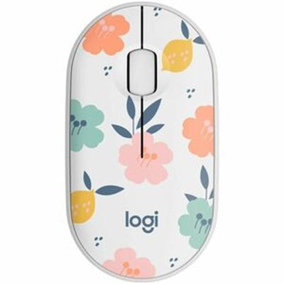 Logitech M340 Wireless Mouse - Stylish Floral Bouquet Design for Comfort and Productivity