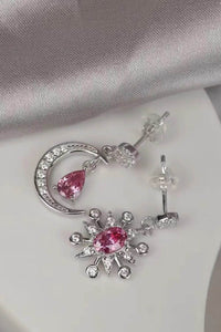 1 Carat Moissanite 925 Sterling Silver Moon & Star Earrings - Store 42