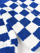 Checkered Fleece Oversized Zip Up Jacket