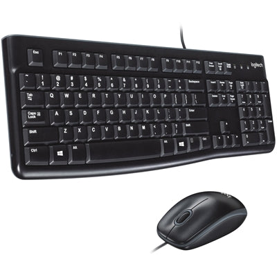 Logitech MK120 Desktop Keyboard and High-Definition Optical Mouse – Sleek, Sturdy, USB Simplicity