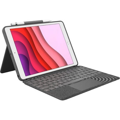 Logitech Combo Touch iPad 7th 8th 9th Case with Backlit Keyboard & Multi-Gesture Trackpad