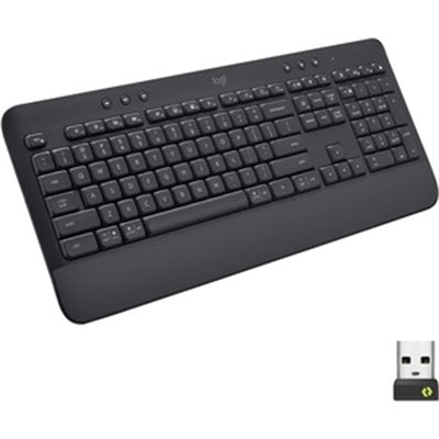 Logitech K650 Signature Wireless Keyboard with Bolt Receiver - Graphite Color, Sleek Design