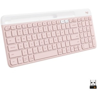 Logitech K585 Slim Wireless Keyboard for Multi-Devices - Elegant Rose Design for Style & Functionality