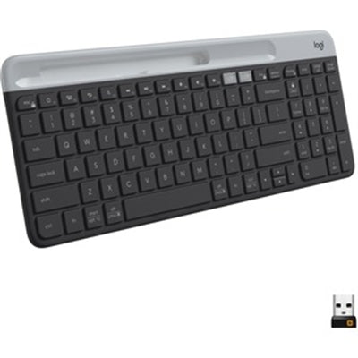 Logitech K585 Slim Multi-Device Wireless Keyboard - Flexible Graphite Design for Easy Connectivity