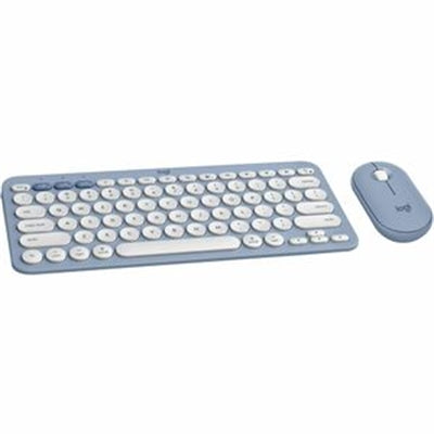 Logitech Pebble 2 Combo Mouse and Keyboard for Mac – Sleek Blue Design, Wireless Convenience