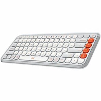 Logitech Core POP Icon Key Set in Off-White and Orange - Stylish and Functional Keyboard Upgrade