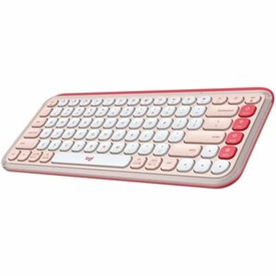 Logitech POP Icon Keys - Stylish Rose & Off-White Keyboard for Trendy Typing