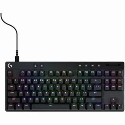 Logitech PRO X TKL Rapid Black Mechanical Gaming Keyboard - USB-C, RGB, Windows 10 Compatible