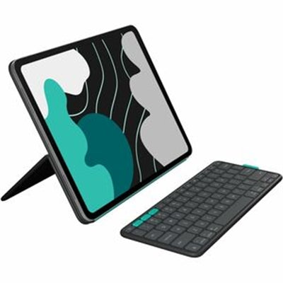 Logitech Flip Folio Case with Keyboard for iPad Pro & Air 13-Inch - Adjustable Viewing Angles