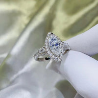2 Carat Moissanite 925 Sterling Silver Ring