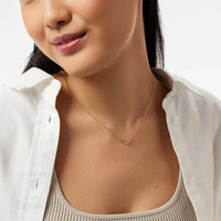 Elegant 18K Gold-Plated Interlocked Titanium Steel Necklace with Adjustable Chain - Store 42