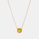 Sporty Element Resin Necklace Green Baseball Gold One Size