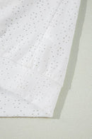 Stylish Eyelet Pattern Boat Neck Tee for Women – Slightly Stretchy, Casual Comfort - Store 42