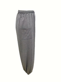 Drawstring Wide Leg Pants with Pockets