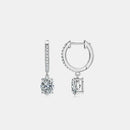 3 Carat Moissanite 925 Sterling Silver Earrings Silver One Size