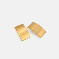 Elegant 18K Gold-Plated Stainless Steel Rectangle Earrings - Lightweight Design, 1.7 In Length - Store 42