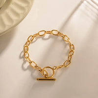 18K Gold-Plated Stainless Steel Toggle Chain Bracelet - Store 42