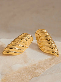 18K Gold-Plated Angel Wing Stud Earrings