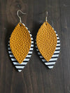 Elegant PU Leather Leaf Dangle Earrings - Stylish Alloy Jewelry for Chic Outfits - Store 42