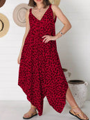 Full Size Leopard Print V-Neck Wide Leg Jumpsuit Plus Size - Store 42