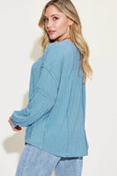 Basic Bae Full Size Ribbed Round Neck Long Sleeve T-Shirt - Store 42