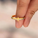 18K Gold-Plated 925 Sterling Silver Cross Ring with Zircon Stones - Elegant Religious Jewelry - Store 42
