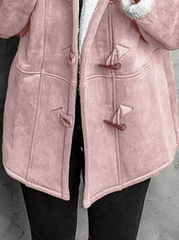 Full Size Cozy Sherpa Lined Toggle Coat with Hood Plus Size - Store 42