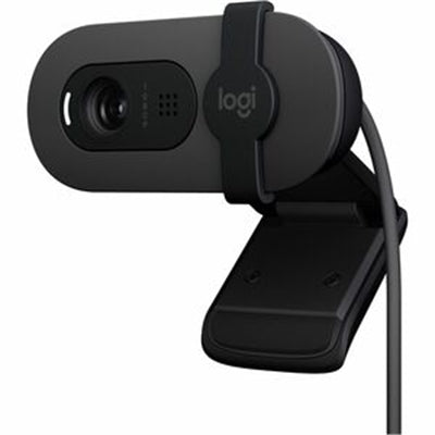 Logitech Brio 100 High-Definition Webcam - Graphite, 1080p Video Quality, Built-In Mic