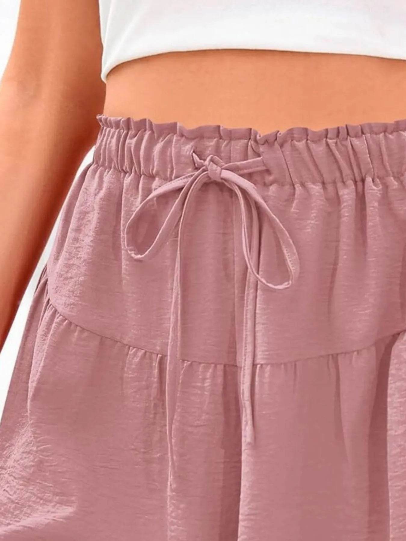 Full Size Casual Drawstring High Waist Relaxed Shorts Plus Size - Store 42