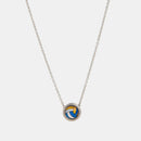 Sporty Element Resin Necklace Blue Volleyball Silver One Size