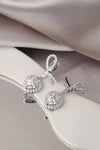 2 Carat Moissanite 925 Sterling Silver Heart Earrings Silver One Size