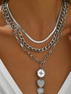 18K Gold-Plated Stainless Steel Layered Necklace with Rhinestones – Elegant and Durable Jewelry - Store 42