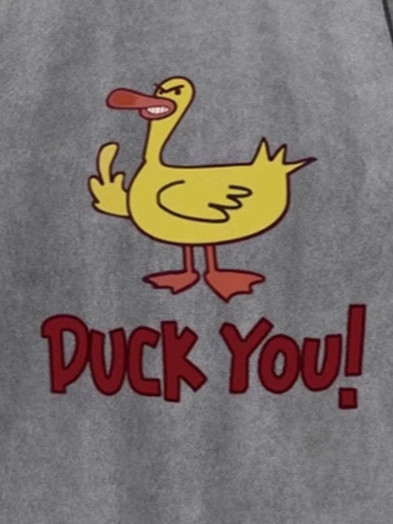 Stylish Duck Graphic Oversized T-Shirt for Comfort - 100% Polyester, Machine Washable - Store 42