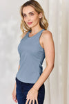 Basic Bae Full Size Round Neck Racerback Tank Light Blue