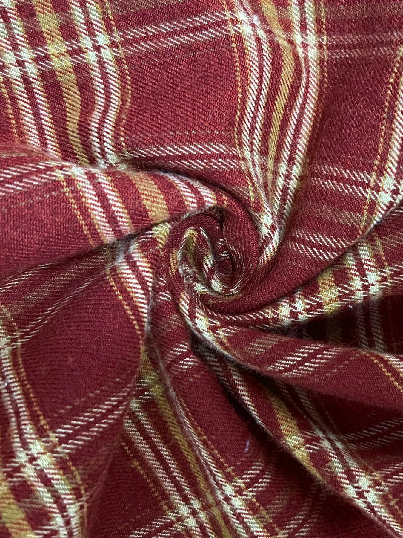 Plaid Wide Leg Drawstring Pants