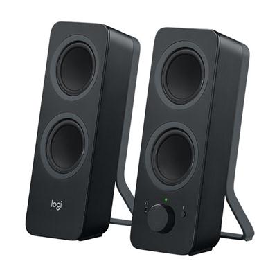 Logitech Z207 Bluetooth Speakers - 5W RMS Room-Filling Sound, Dual Device Pairing, Black