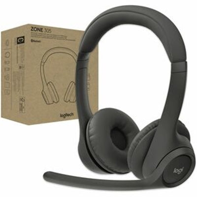 Logitech Zone 305 Wireless Headset for Teams - Premium Sound with USB Dongle, Noise Cancelling Mic
