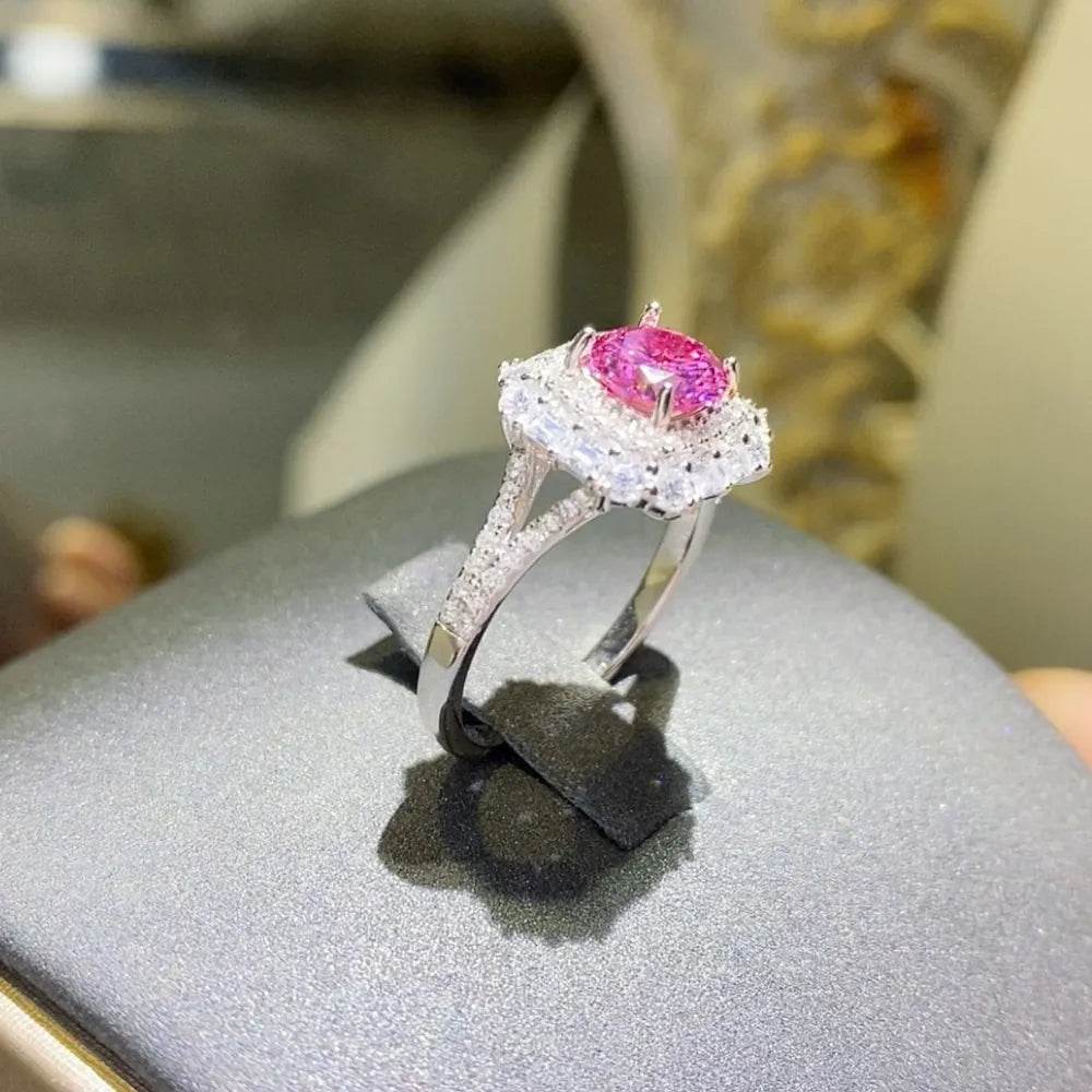 1 Carat Moissanite Zircon 925 Sterling Silver Ring - Store 42